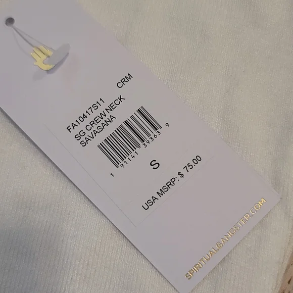 Spiritual Gangster Savasana rainbow logos crew neck soft sweater Sweatshirt S - Picture 5 of 6